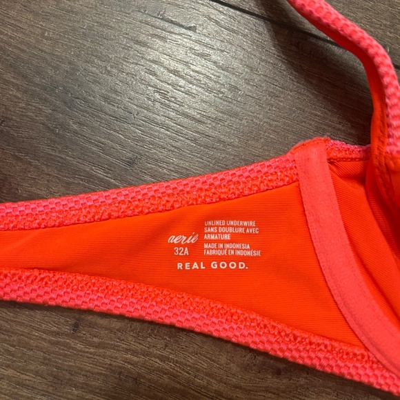 Aerie Orange/Red Bikini Top 32A - Picture 2 of 2